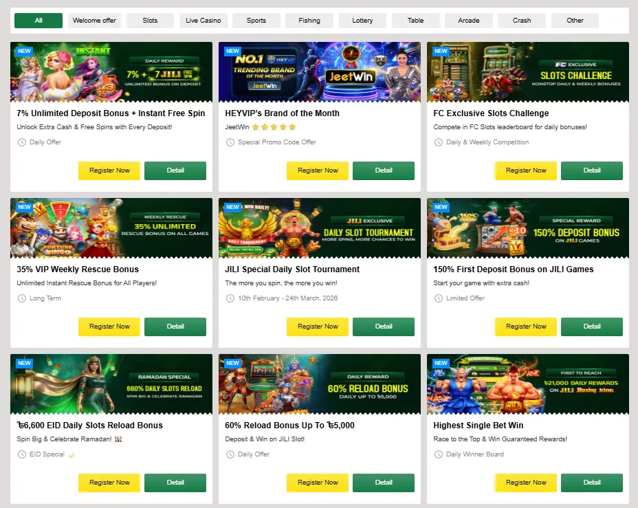 Welcome Bonus & First Deposit Offers at Darazplay