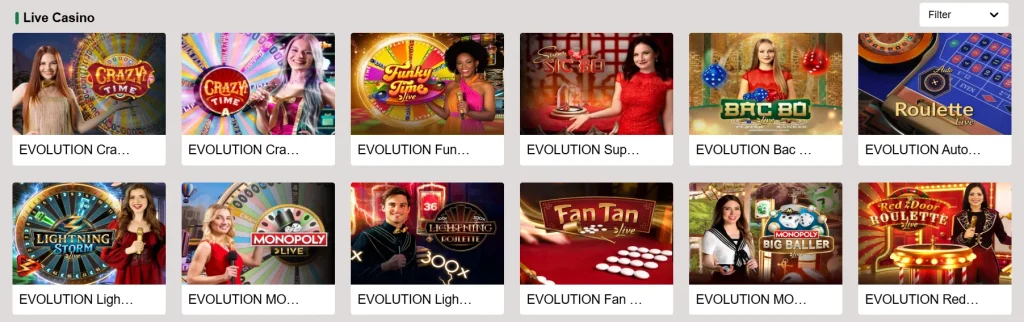Roulette, Card & Table Games