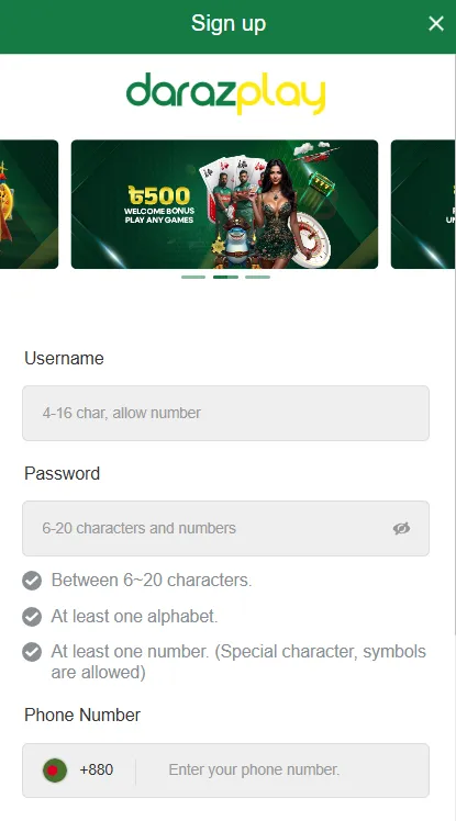 How to Create a Darazplay Account